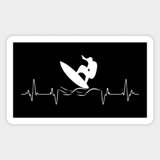 Surfing Heartbeat Surfboard Magnet